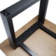 Cadru Masa MetaloPro Eta Extreme Long, 360x80x72 cm, Otel Vopsit Pulbere Negru Mat, Trei Cadre Rectangulare, Picioruse Reglabile