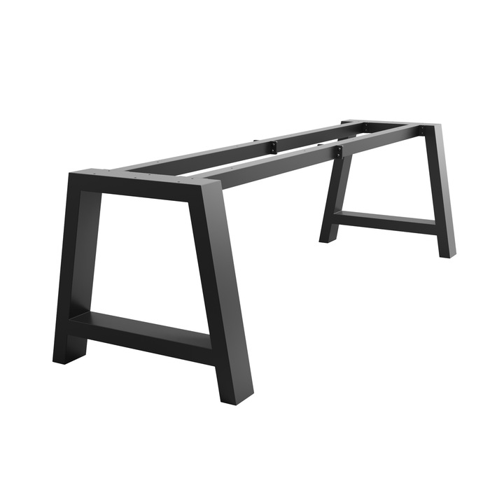 Cadru Masa Industrial MetaloPro Ksora Extreme Otel Vopsit Pulbere Negru 280x80x72 cm