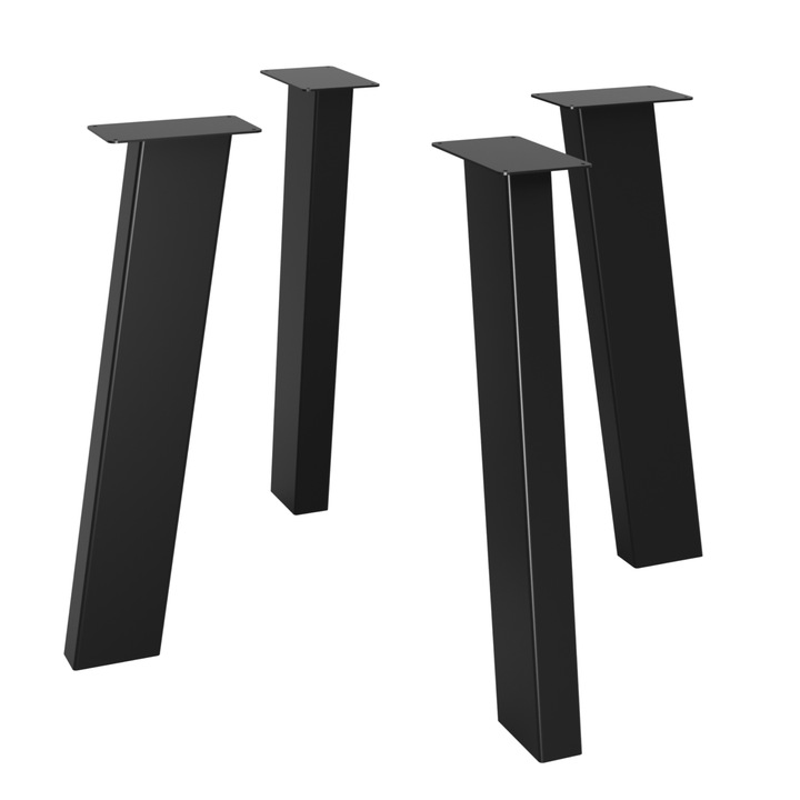 MetaloPro Melmak Extreme Picioare Masa 72 cm – Design Minimalist, Constructie Otel Pudrat, Baza Robusta pentru Mese Sufragerie si Birouri Negru Mat