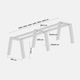 Cadru metalic pentru masă Thusia Extreme Long, metal negru mat, 340x80x72 cm, set 2 picioare reglabile