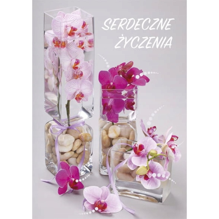 Felicitare Pol-Mak cu urari de ziua de nastere, 16,5x12cm, violet