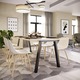 Cadru Masa MetaloPro Thusia 150x70x72 cm Otel Negru Mat, Design Minimalist, Picioare Reglabile