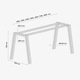 Cadru Masa MetaloPro Thusia 150x70x72 cm Otel Negru Mat, Design Minimalist, Picioare Reglabile