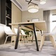 Cadru Masa MetaloPro Thusia 150x70x72 cm Otel Negru Mat, Design Minimalist, Picioare Reglabile
