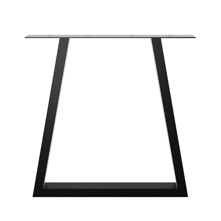 MetaloPro Nemesis Lite Picioare Masa Trapezoidale Otel Vopsit Pulbere Negru Mat