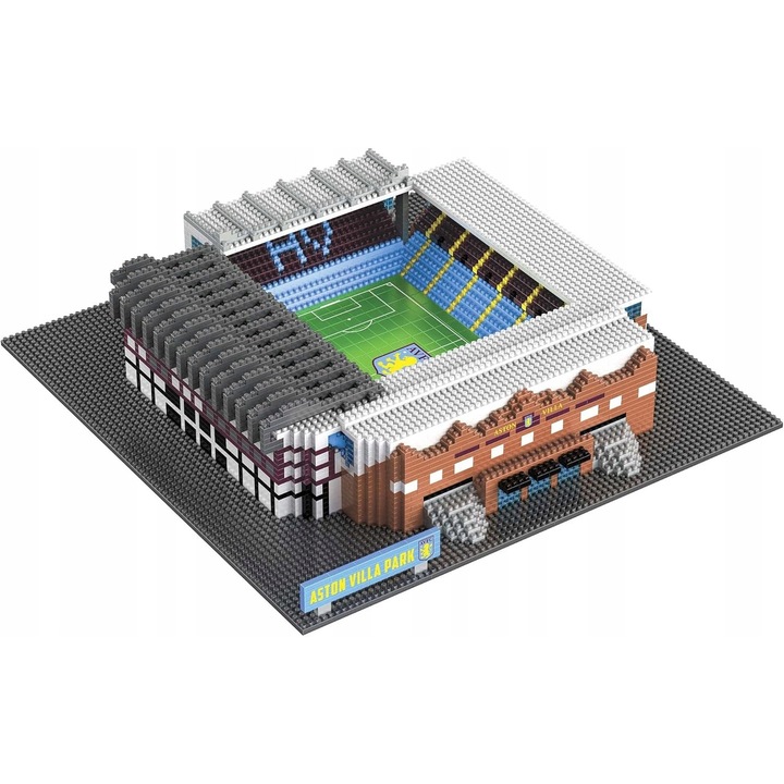 Set de constructie 3D Stadion Aston Villa, 3151 piese, 30x25x9cm, culoare bruna, pentru 12 ani si peste