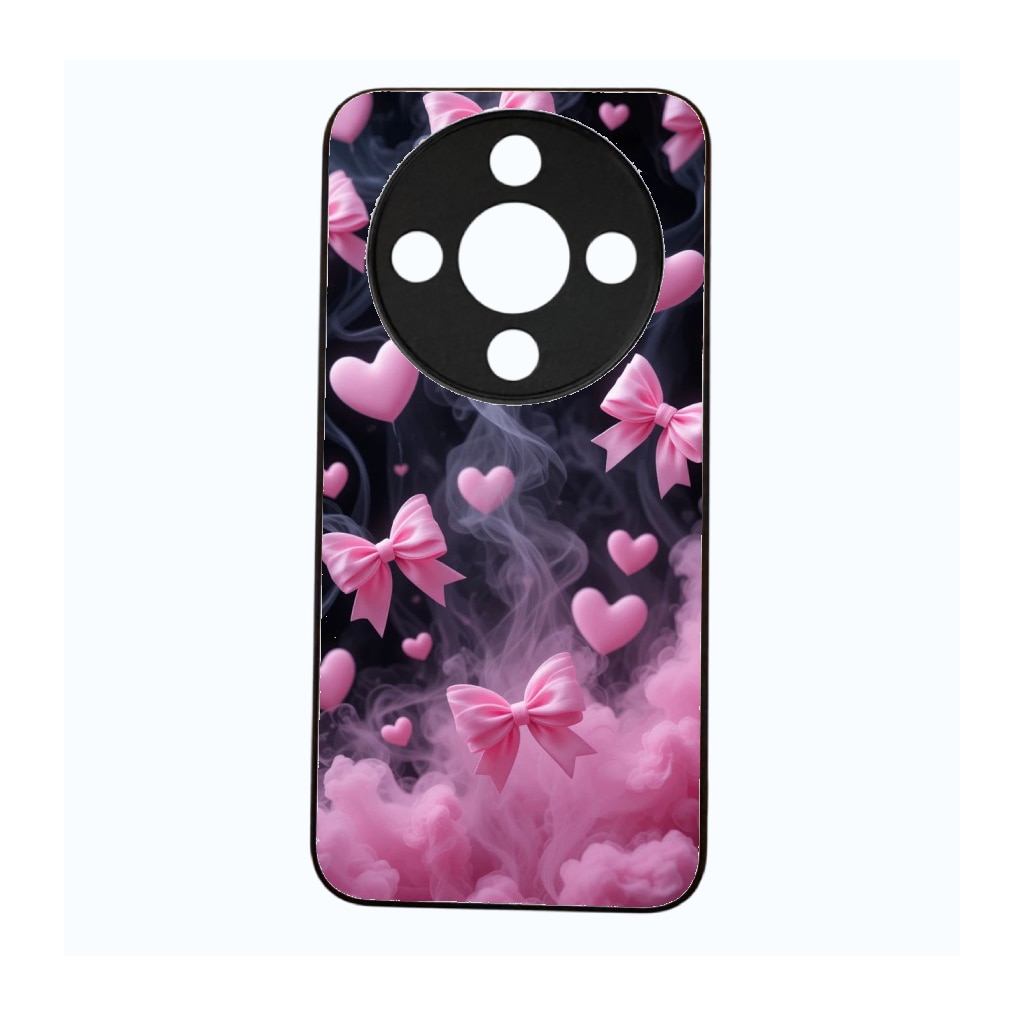 Husa compatibila cu Honor Magic 8 Lite, silicon TPU slim, model Pink, anti-soc, protectie camera si ecran