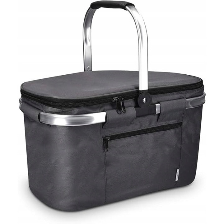 Cos picnic Navaris, 27L, izolat, pliabil, 43x26x26cm, poliester, multicolor