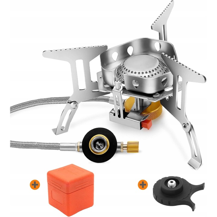 Kemping főző 3500 W, szélálló, adapterrel, 290 g, energiahatékony