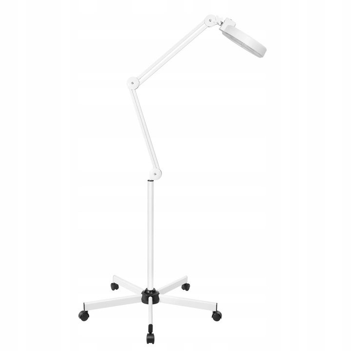 LED лампа за увеличение, 5x, 2400 lm, 24W, бяла, със стойка