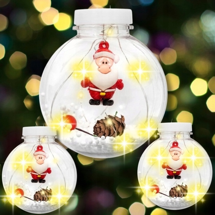 Set lumini LED cu 10 globuri, 3m, 8 functii, culoare calda, alimentare USB