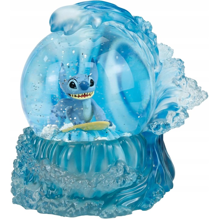 Kula decorativa cu efect de apa, Mis Gustaw, surfing, albastra, 15,2x12,7x15,2cm