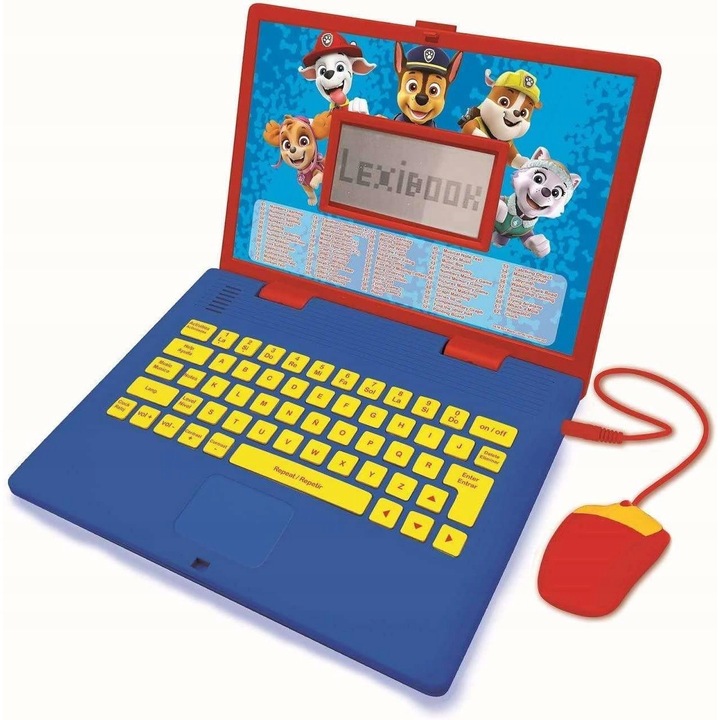 Laptop educational pentru copii, 124 activitati, rosu-albastru, 61x45,7x9,1cm
