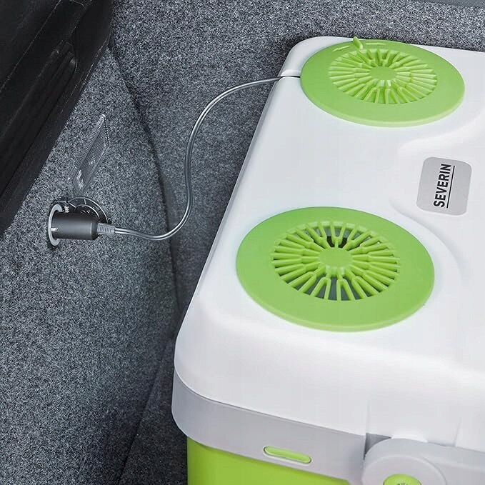 Frigider 28L, verde/alb, 4,5 ore autonomie, nivel de zgomot 35 db