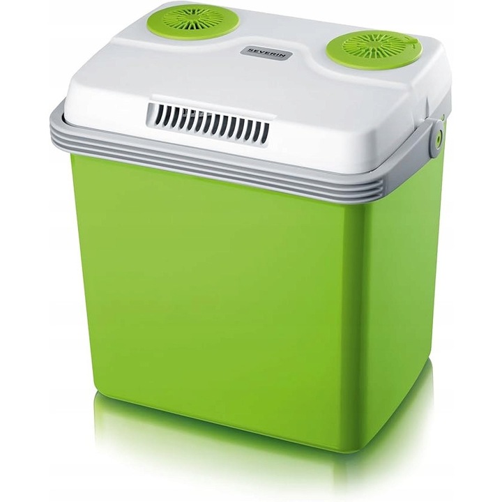 Frigider 28L, verde/alb, 4,5 ore autonomie, nivel de zgomot 35 db