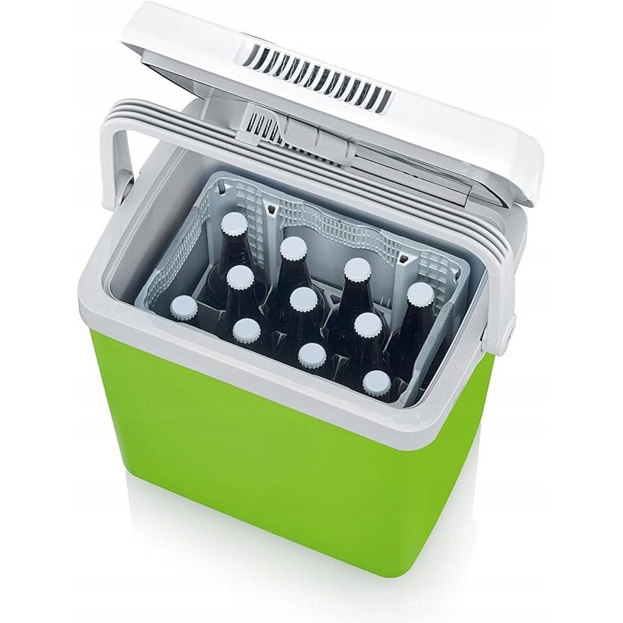Frigider 28L, verde/alb, 4,5 ore autonomie, nivel de zgomot 35 db