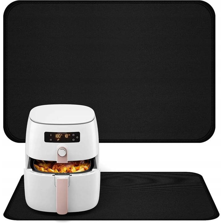 Tűzálló szőnyeg, 60x40cm, magas hőmérsékletnek ellenálló, fekete, multifunkcionális