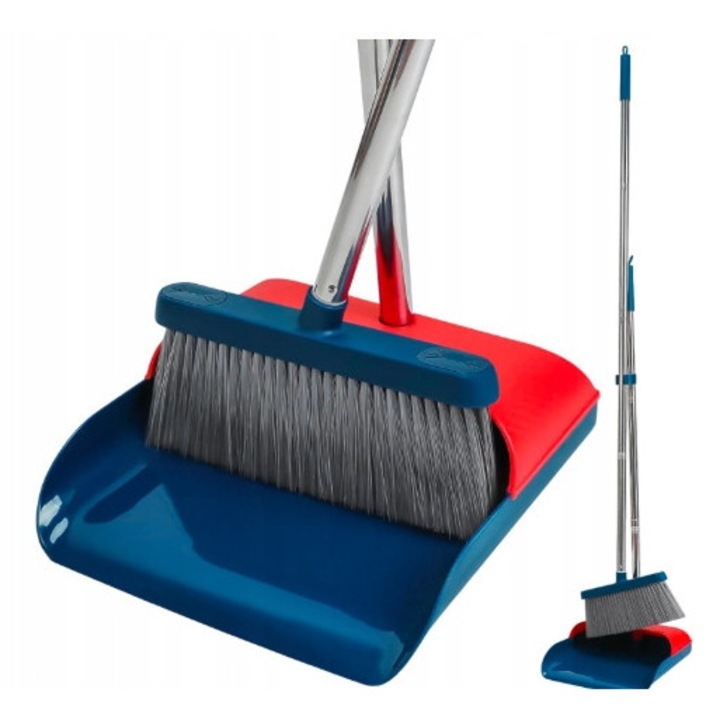 Set mop si sufla cu grabieni, 128 cm, alb