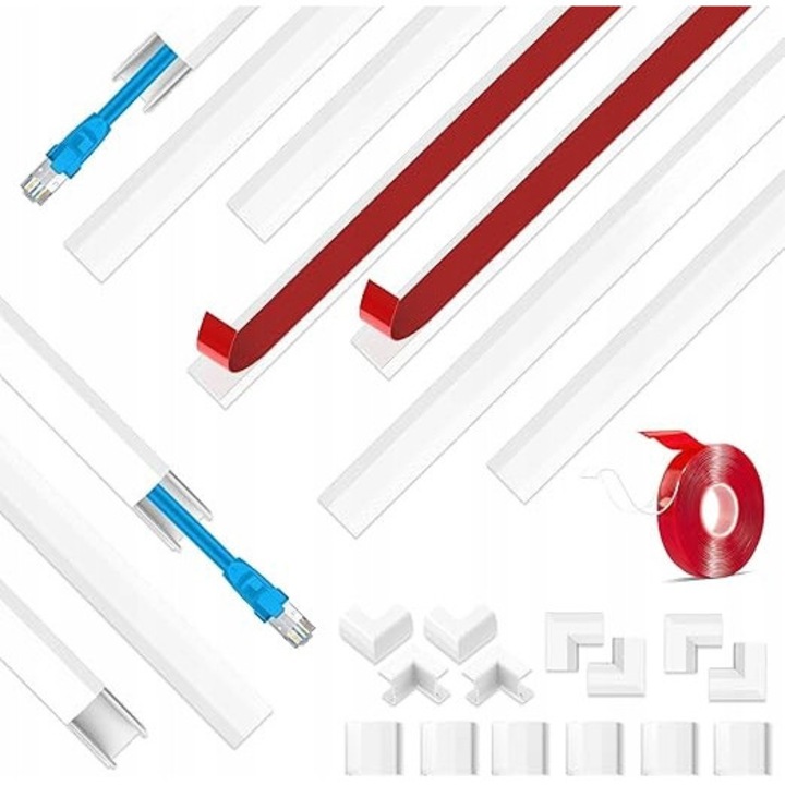 Mini protectie cablu 40cm, set pentru ascunderea unui cablu, dimensiuni 40x1,5x0,9cm