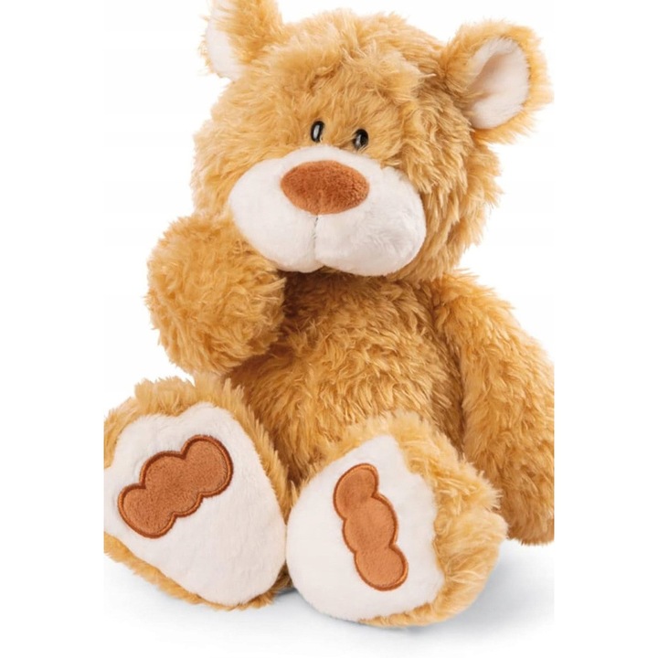 Ursulet de plus, 35 cm, bej, jucarie ecologica, cadou pentru copii