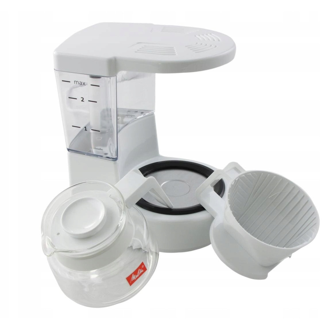 Cafetiera Mica cu Filtru, Alb, 2 Cani, Usor de Curatat, Melitta