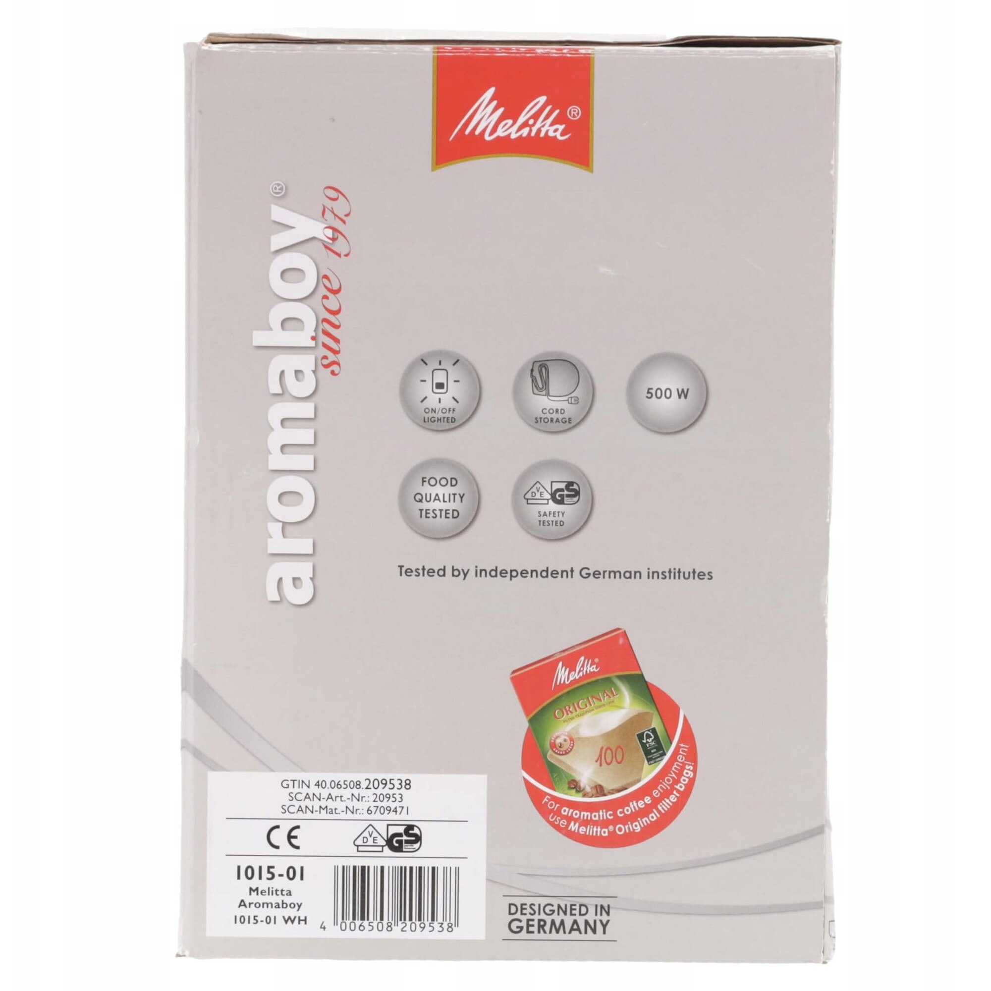 Cafetiera Mica cu Filtru, Alb, 2 Cani, Usor de Curatat, Melitta