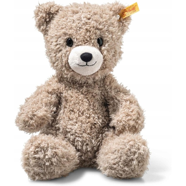 Плюшено мече с нощна лампа, 28 см, светлокафяв цвят, играчка и осветление за деца