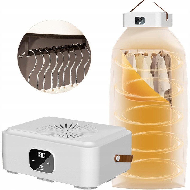 Mini Uscator pentru Haine Hooha cu Timer si Pilot, Compacta, 30x45cm