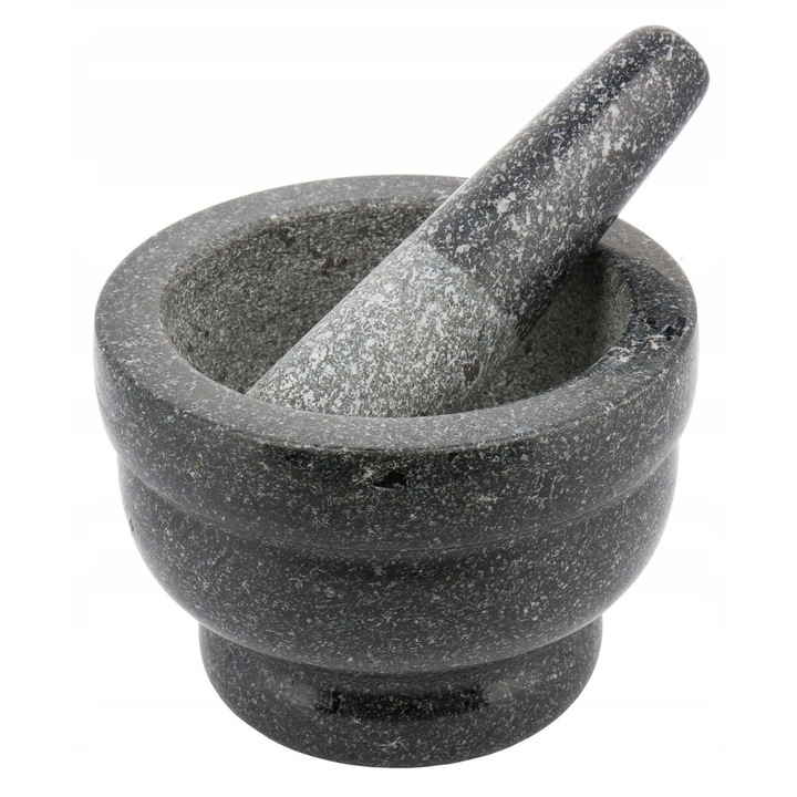 Moar cu pistil din granit, 12cm, set 1x moar, 1x pistil