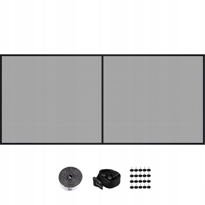 Plasa de tantari pentru usi de garaj, 488x213cm, 36 magneti, rezistenta la vant