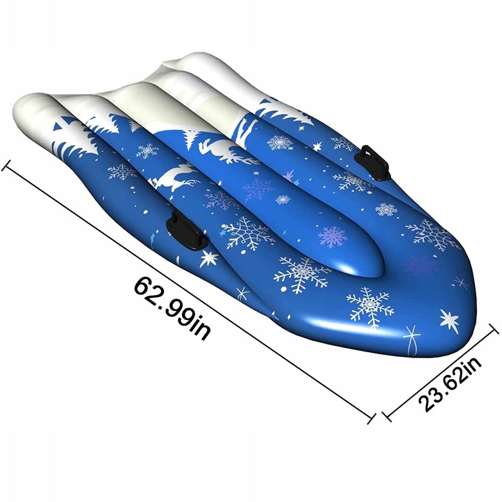 Sanie gonflabila, 160x70x15cm, pentru copii si adulti, albastra, design modern