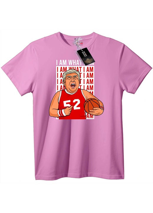 Tricou "Eu Sunt Ceea Ce Sunt" Baschet, Rose Polemic