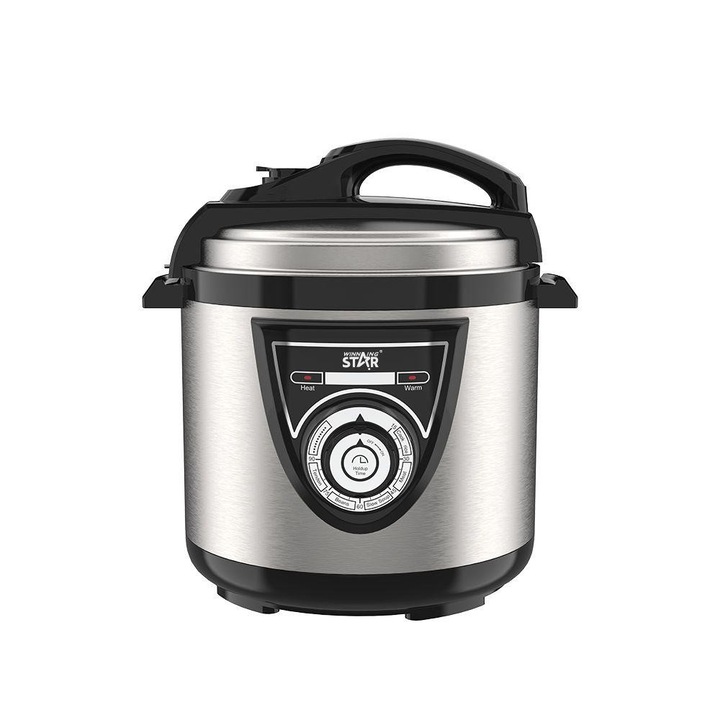 Oala electrica sub presiune 6L 1000W, multicooker digital pentru gatit rapid si sigur