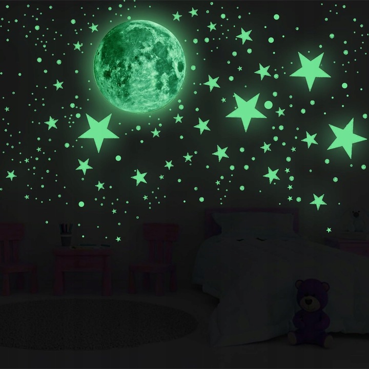 Set autocolante decorative luminoase, 435 bucati