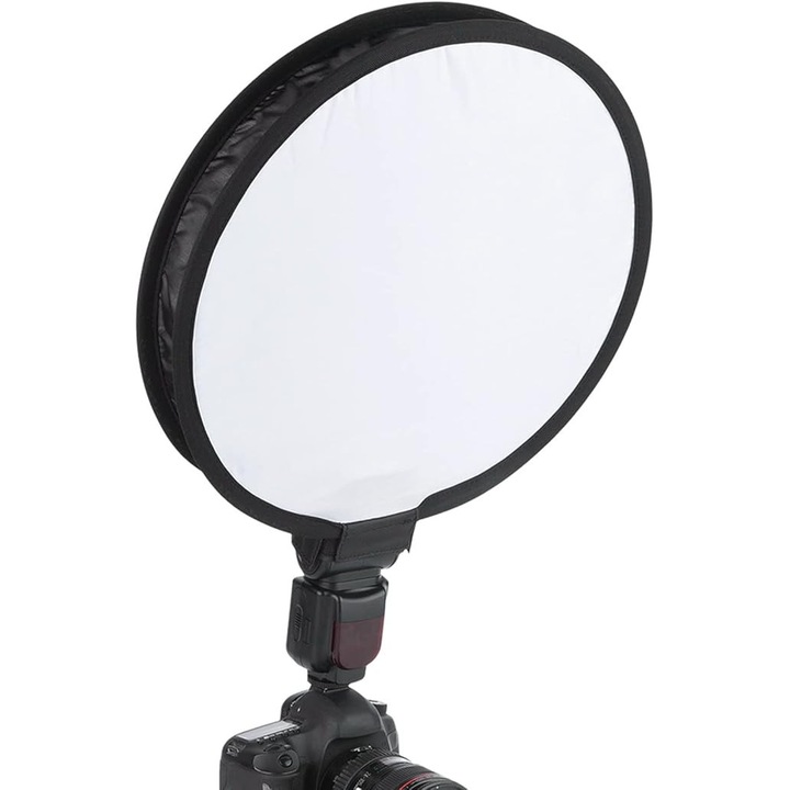 Softbox rotund 40cm, difuzor pentru lampa de blitz