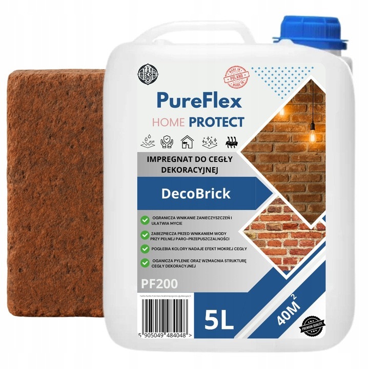 Impregnat hidrofoob pentru caramida, PureFlex, 5L, protectie impotriva apei, aplicare usoara