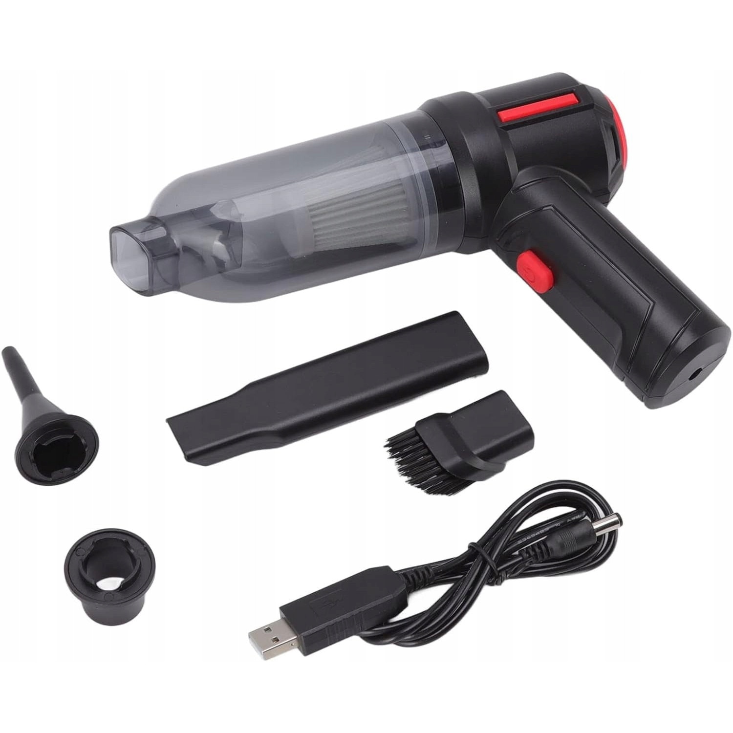 Aspirator de mana fara fir, 120 W, cu filtru HEPA reutilizabil, portabil, 1l, negru