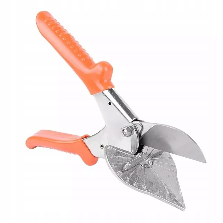 Ъглови ножици за рязане, 215x72 мм, 45-135 градуса, оранжеви