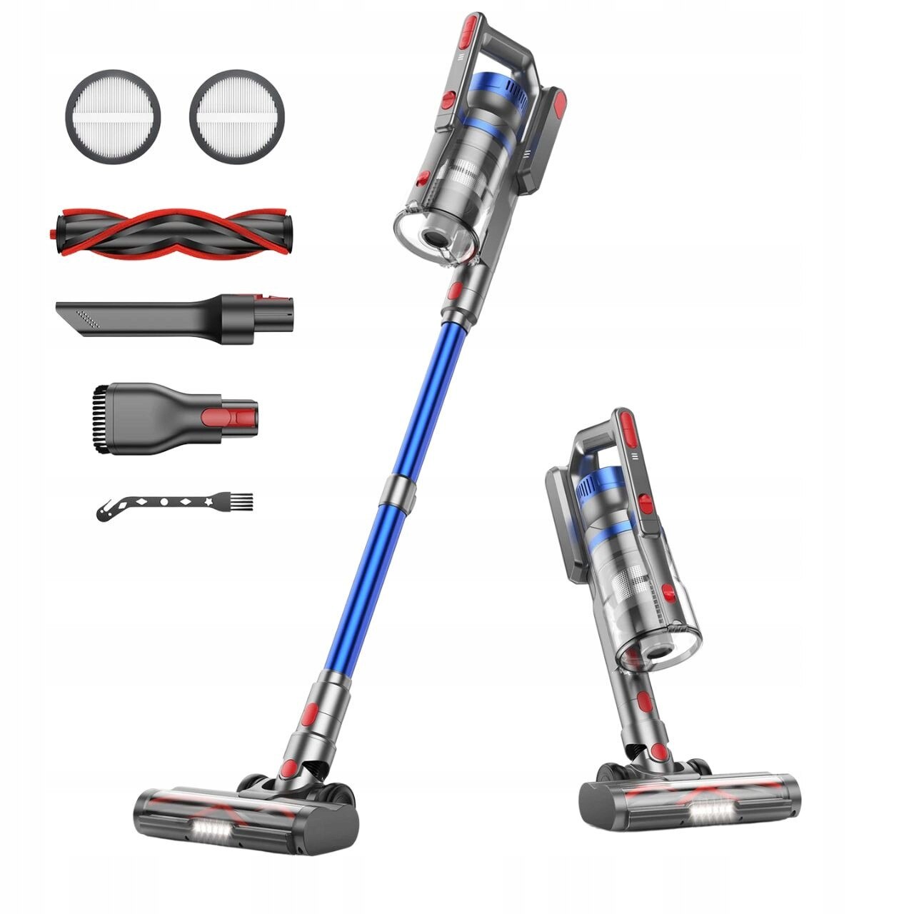 Aspirator vertical fara fir Buture JR500, 450W, 36kPa, 3 trepte, 55 minute autonomie, 1,2L, cu iluminare LED