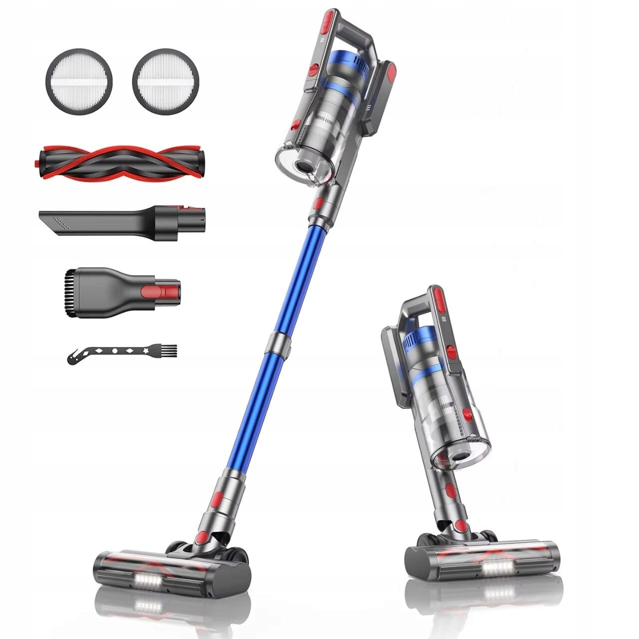 Aspirator vertical fara fir Buture JR500, 450W, 36kPa, 3 trepte, 55 minute autonomie, 1,2L, cu iluminare LED