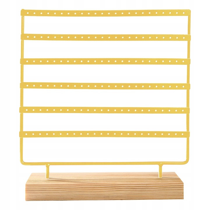 Ékszertartó, 66 fülbevaló hely, fehér, 33x27cm