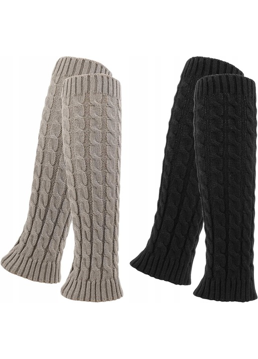 Нагряващи подложки за крака, 2 броя, еластичен материал, кафяв цвят, универсален размер 75,3x66 см