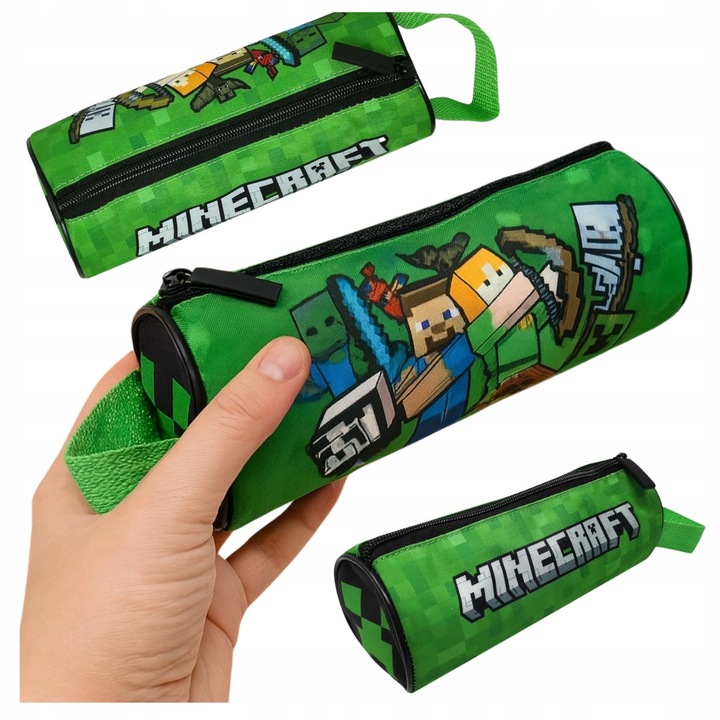 Piornik Minecraft, verde, 22x9cm, set pentru copii