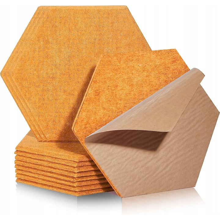 Set panouri acustice hexagonale, 30x26x0,9cm