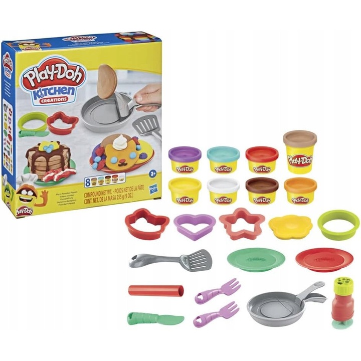 Set Play-Doh, 8 tuburi de plastilina, multicolor, 6,7x20,3x21,6cm