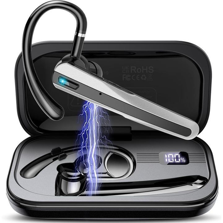 Casti Wireless, Bluetooth 5.3, reducere zgomot ENC, 120 ore autonomie, set