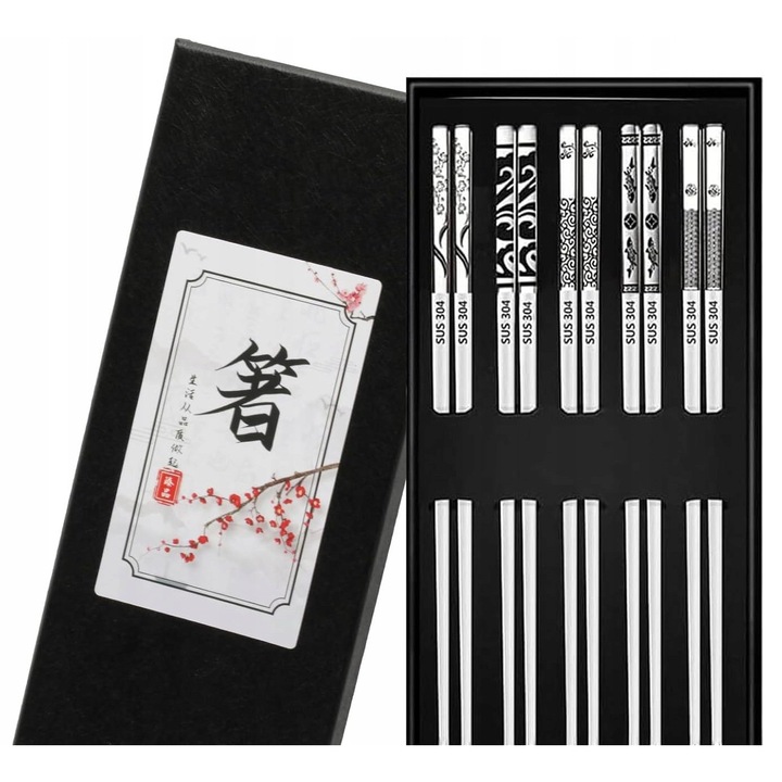 Set palete metalice 5 bucati, 23,5 cm, inox, antiderapante, argintii