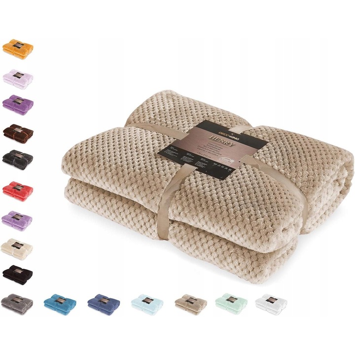 Пашкул от микрофибър, 220x240см, лек и мек, елегантен дизайн, кафяв цвят