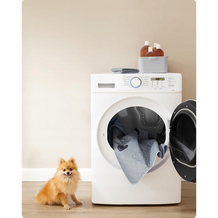 Patura absorbanta pentru caini, 2 bucati, 61x46cm, impermeabile, antiderapante, gri