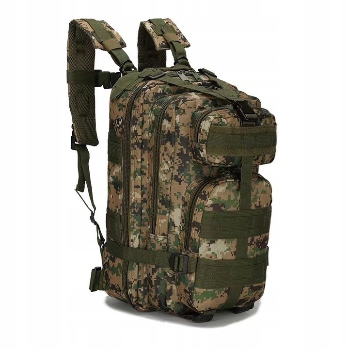 Rucsac tactic 30L, set survival, 5 compartimente, impermeabil, 23x25x45cm,
